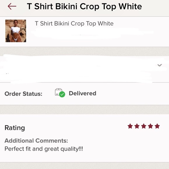 T Shirt Bikini Crop Top White - Picture 4 of 4